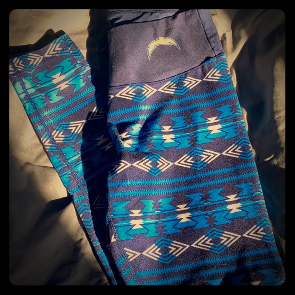 NFL Chargers thick leggings. Gently used